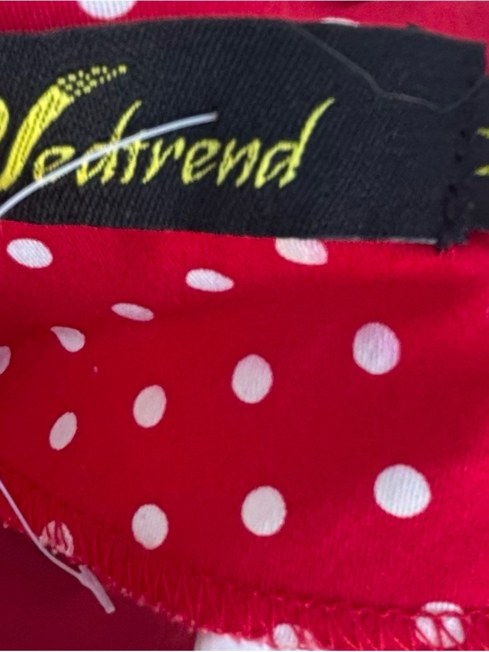 Vintage-Inspired Red Polka Dot Dress M with Peter Collar S/S fit & flare - Picture 7 of 7